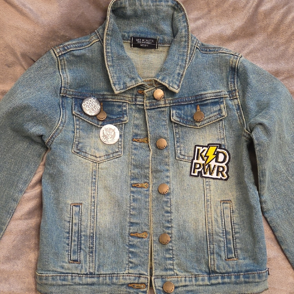 WEE MUNSTER Kids Jean Jacket with Patches